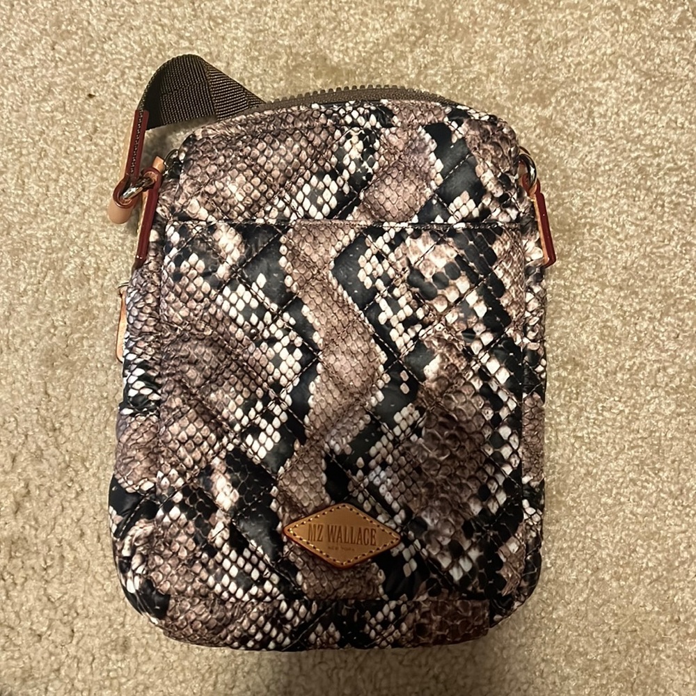 MZ Wallace Brown Snake Metro Crossbody